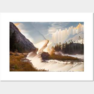 Morning Meadow Geyser Posters and Art